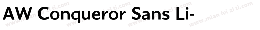 AW Conqueror Sans Li字体转换